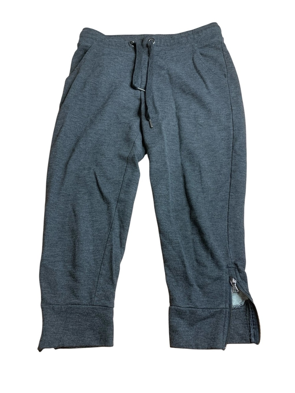 Kyodan Grey Jogger Capris with Zipper Detail - Size P/S